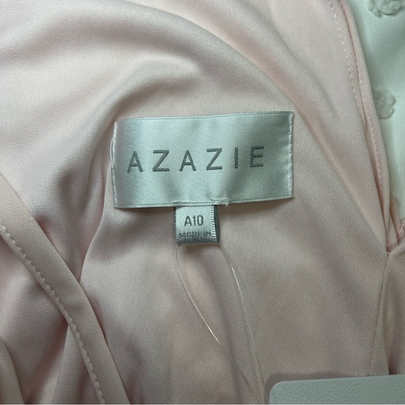 Azazie Pale Pink Dress, floor length - Picture 8 of 9